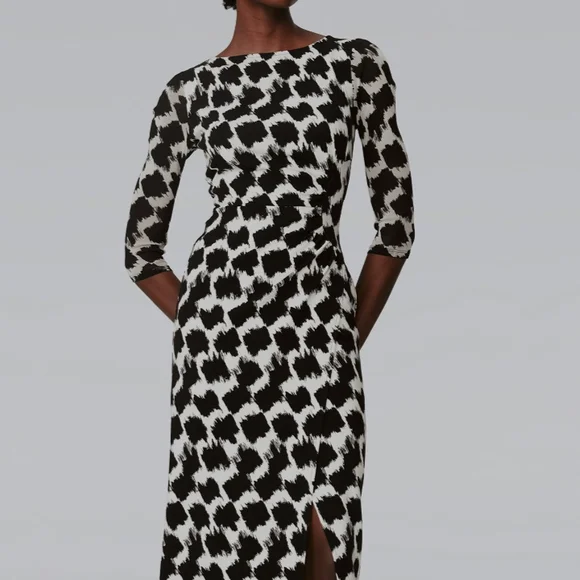diane von furstenberg dress black and white Elegant Black Long Mermaid One Shoulder Prom Dress with Slit main image 0